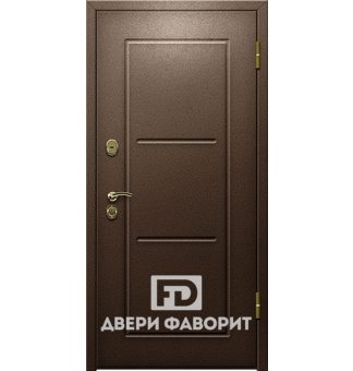 недорогая железная дверь с цинкогрунтом коричневого цвета