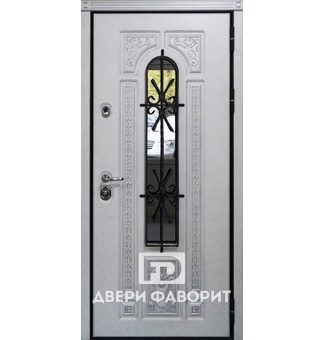 Дверь со стеклом и терморазрывом (белый винорит)