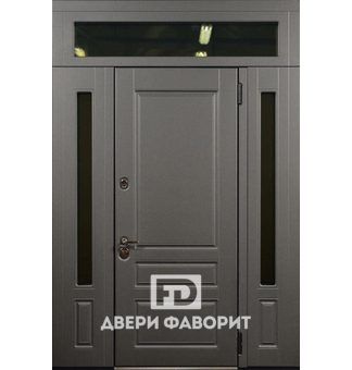 Дверь со стеклом и терморазрывом (боковые и верхняя вставки)