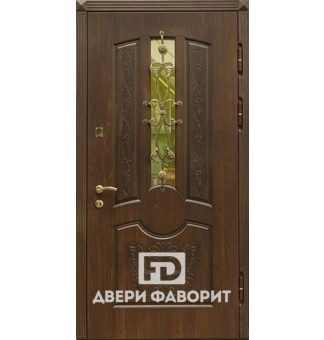 Стальная дверь со стеклом и терморазрывом