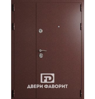 дверь входная для подъезда окрашена цинкогрунтом коричневого оттенка