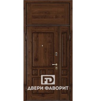 Двустворчатая с верхней вставкой дверь с терморазрывом (МДФ)
