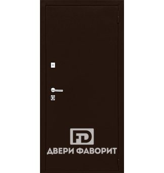 Стальная дверь без глазка, цинкогрунт и ламинат