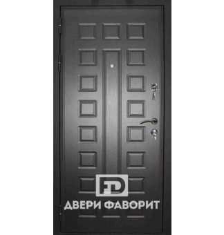 Стальная дверь с МДФ черного цвета