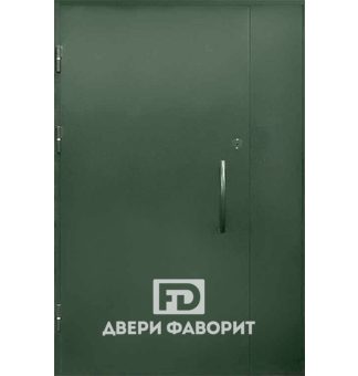 металлическая двустворчатая тамбурная дверь, порошковый покрас