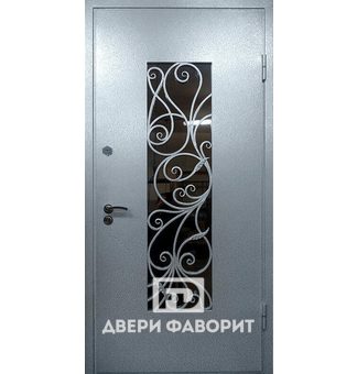 Дверь стальная со стеклом